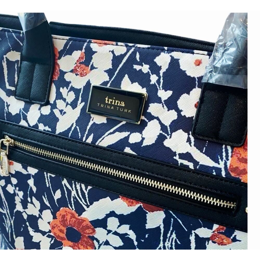 Trina Turk Jardin de Paris Floral Canvas Tote Bag NWT 🌸 - Picture 13 of 14